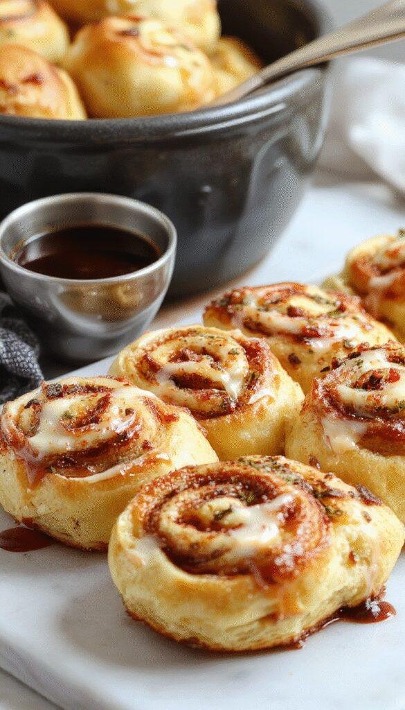 Freshly baked Golden Morning Rolls with a golden crust, topped with a pat of melting butter on a rustic wooden table.