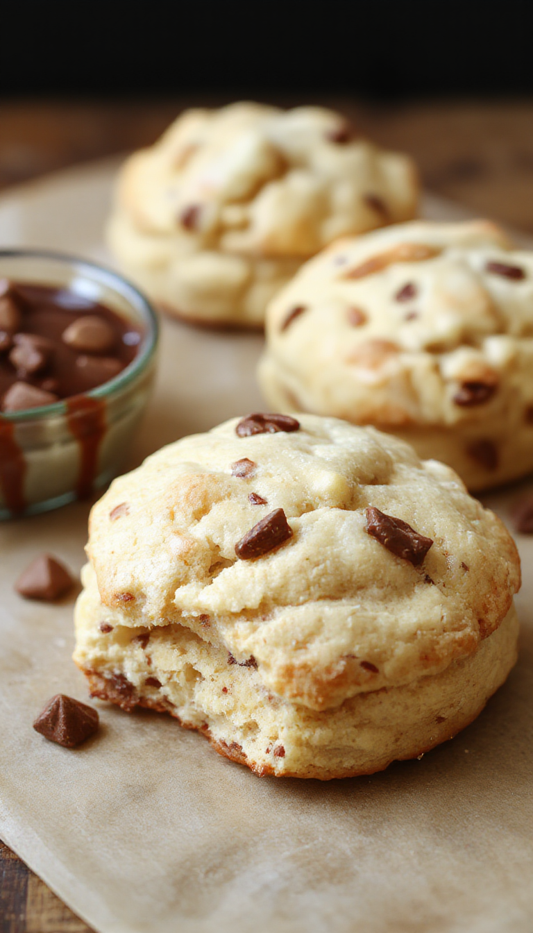 A plate of freshly baked Morning Power-Up Protein Biscuits with a glass of milk, showcasing their golden-brown crust and soft interior.
