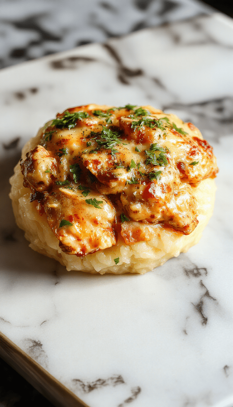 A vibrant plating of tender, shredded chicken smothered in rich sauce atop fluffy white rice garnished with fresh herbs, served on a rustic wooden table with colorful vegetables and a side of sliced lemon, showcasing a hearty, comforting dish with glossy sauce and flavorful textures.