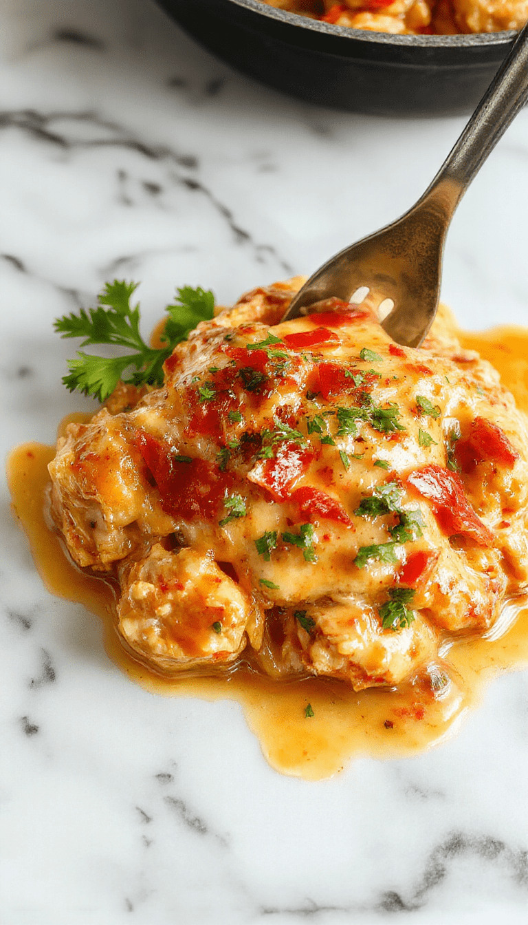 A vibrant skillet filled with tender, juicy chicken pieces smothered in a rich, creamy butter sauce. The dish is garnished with fresh herbs and served with a side of rice, showcasing a golden-brown crust on the chicken, contrasted by the glossy sauce, all presented on a rustic wooden board with colorful vegetables in the background.