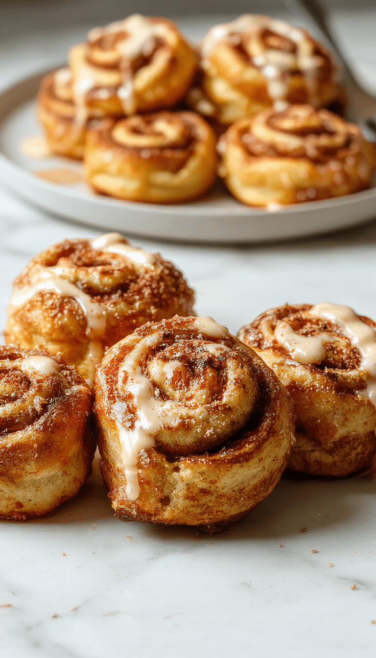 Colorful plate featuring golden-brown French toast bites topped with cinnamon sugar, drizzled with glaze, served alongside fresh berries and powdered sugar, styled on a rustic wooden table with a touch of fresh mint.
