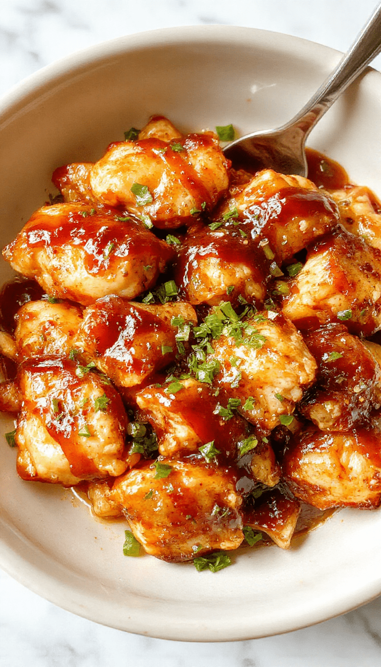 A colorful bowl of glazed homemade teriyaki chicken topped with sesame seeds, garnished with chopped green onions, served with steamed rice on a rustic wooden table