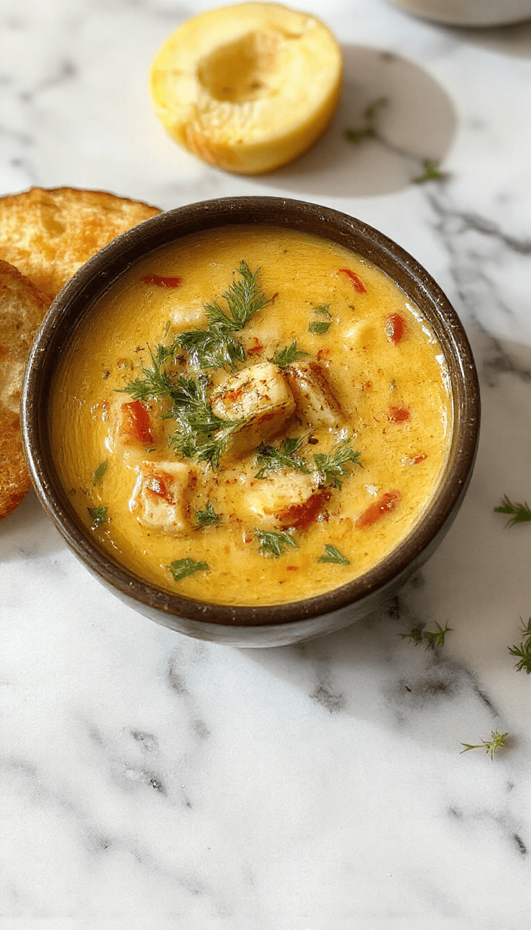 A steaming bowl of Italian Penicillin Soup with a rich, golden broth topped with fresh herbs, grated cheese, and slices of tender chicken, served in a rustic white bowl on a wooden table with crusty bread on the side and fresh parsley garnish, vibrant colors and textures highlighting the warm, comforting dish