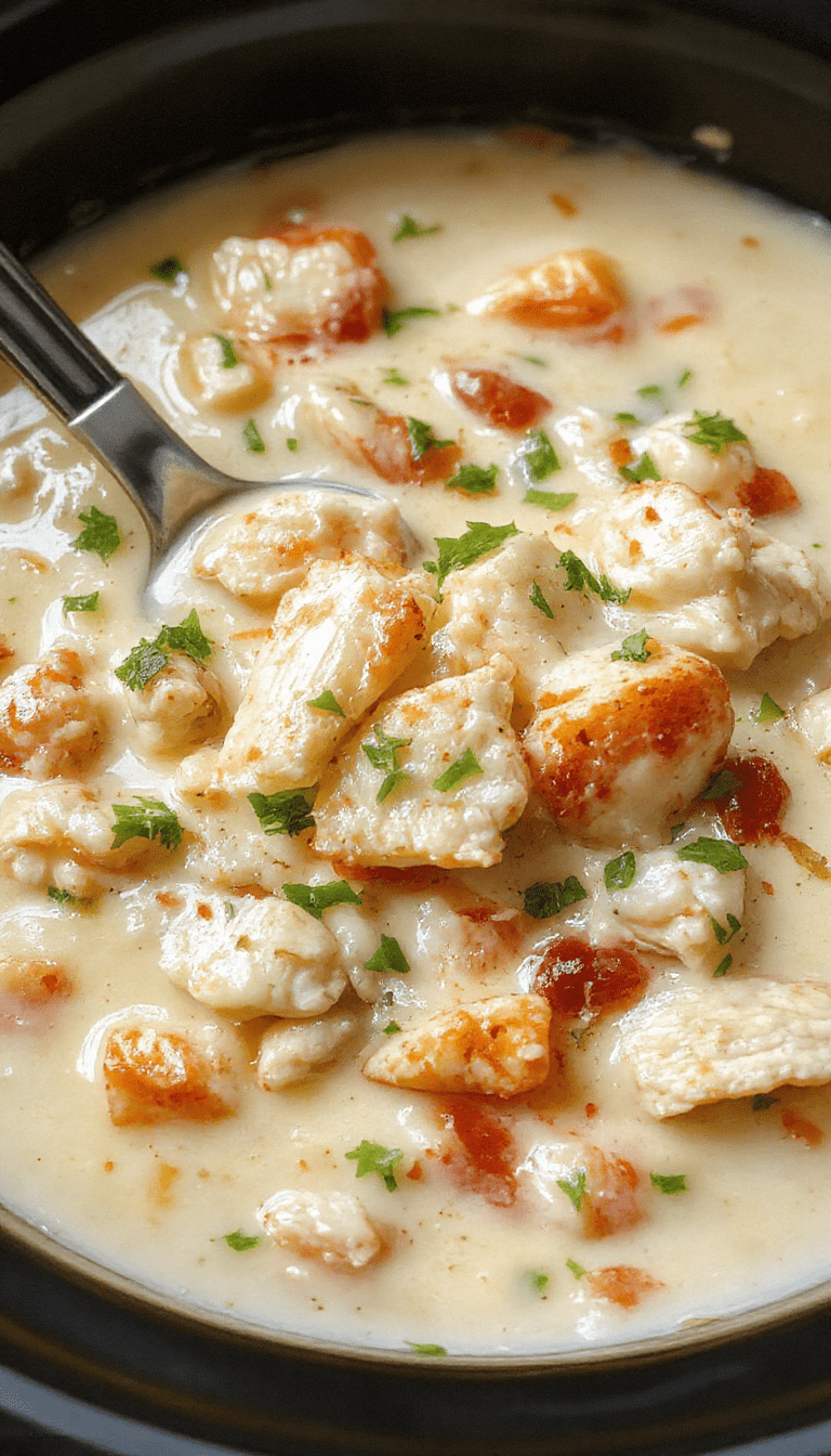 A vibrant bowl of white chicken chili topped with shredded cheese, chopped cilantro, and a dollop of sour cream, served alongside rustic cornbread on a wooden table, with steam visible and a cozy fall background.
