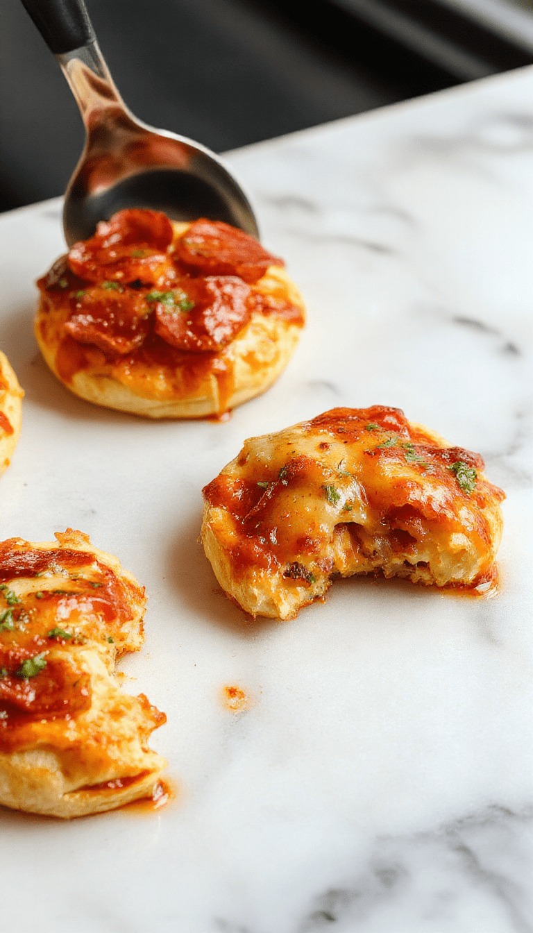 Colorful mini deep dish crescent roll pizzas with melted cheese, pepperoni and fresh vegetables arranged on a stylish white platter, featuring golden-brown crust textures and vibrant toppings, styled for an inviting hand-held snack.
