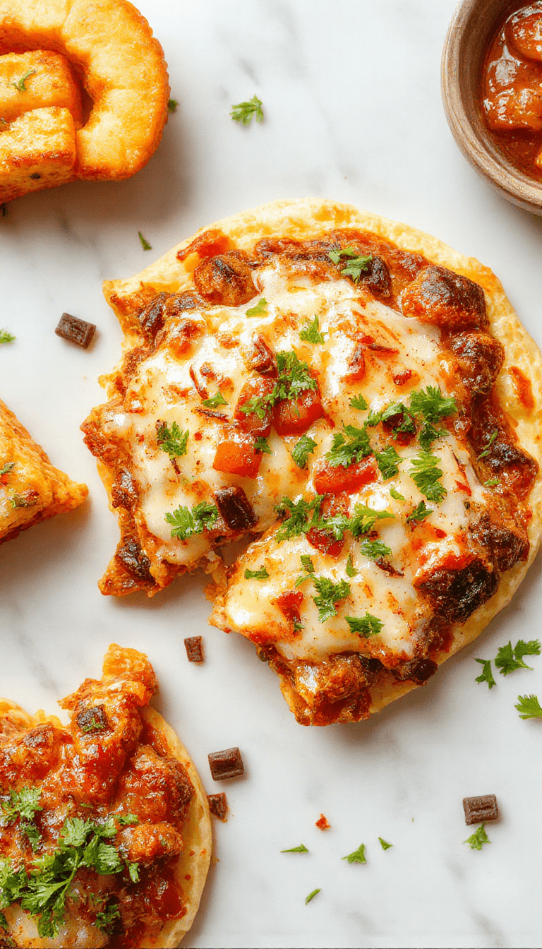 Colorful sheet pan taco pizza with crispy edges, topped with melted cheese, seasoned ground beef, vibrant chopped tomatoes, olives, and fresh cilantro, all presented on a rustic baking sheet with a golden-brown crust and vibrant toppings highlighting textures and flavors.