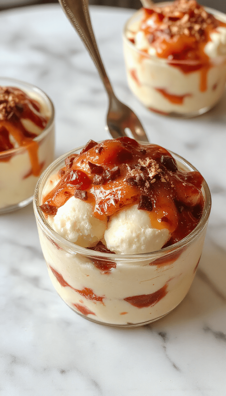 A vibrant layered trifle in a transparent glass bowl showcasing colorful layers of creamy pudding, fresh berries, and fluffy whipped cream, garnished with mint leaves, set on a rustic wooden table