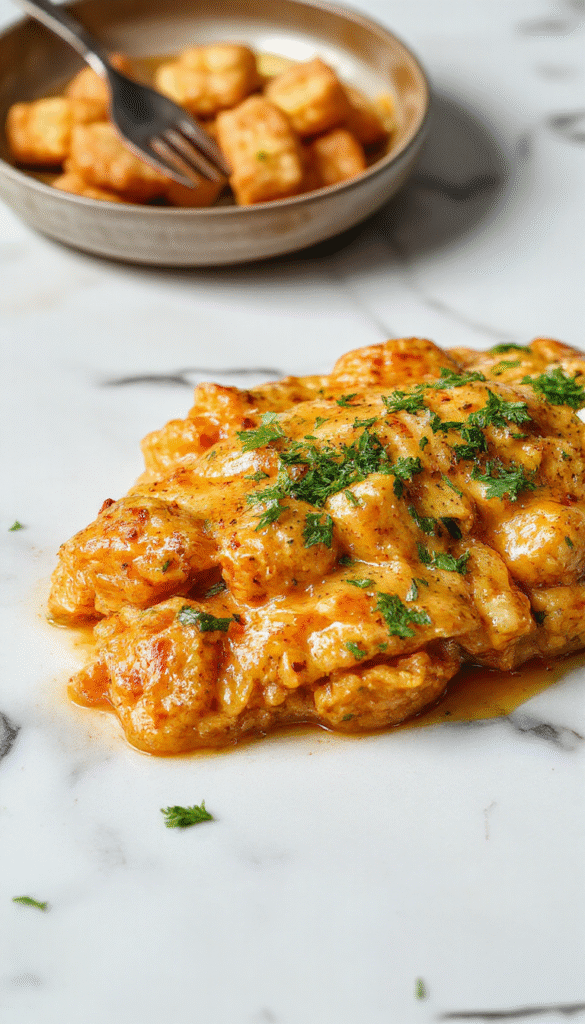 A vibrant plate of homemade butter chicken featuring tender pieces of chicken covered in a rich, creamy tomato-based sauce with a golden hue. The dish is garnished with fresh cilantro and served alongside fluffy rice with steam rising, capturing a cozy, inviting atmosphere with a rustic wooden background and glossy surface that highlights the luscious textures of the dish.